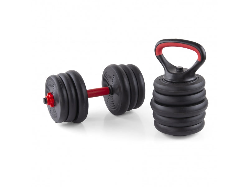Gantera reglabila kettlebell FitTronic 6 in 1 de 30 kg KF30, cu