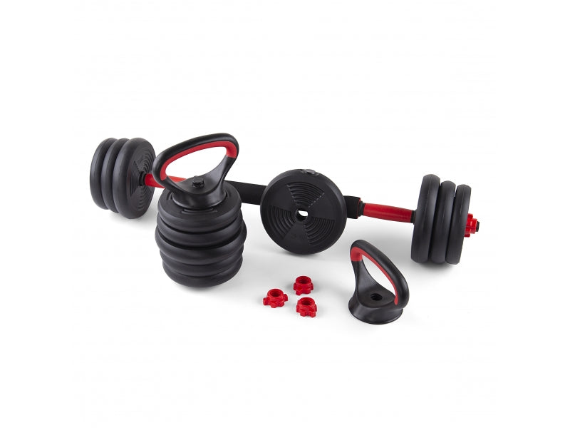 Gantera reglabila kettlebell FitTronic 6 in 1 de 40 kg KF40, cu