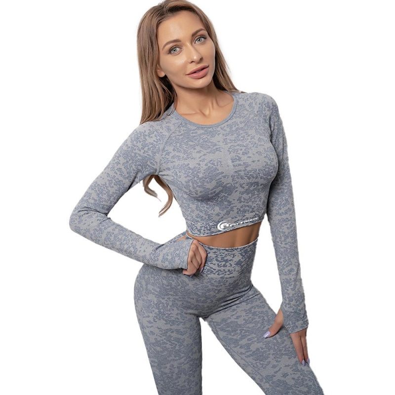 Set costum fitness FitTronic Y740 Gray, marimea M, croiala