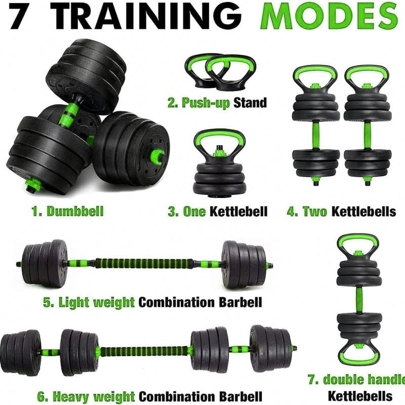 Set gantere reglabile kettlebell FitTronic 7 in 1 de 20 kg