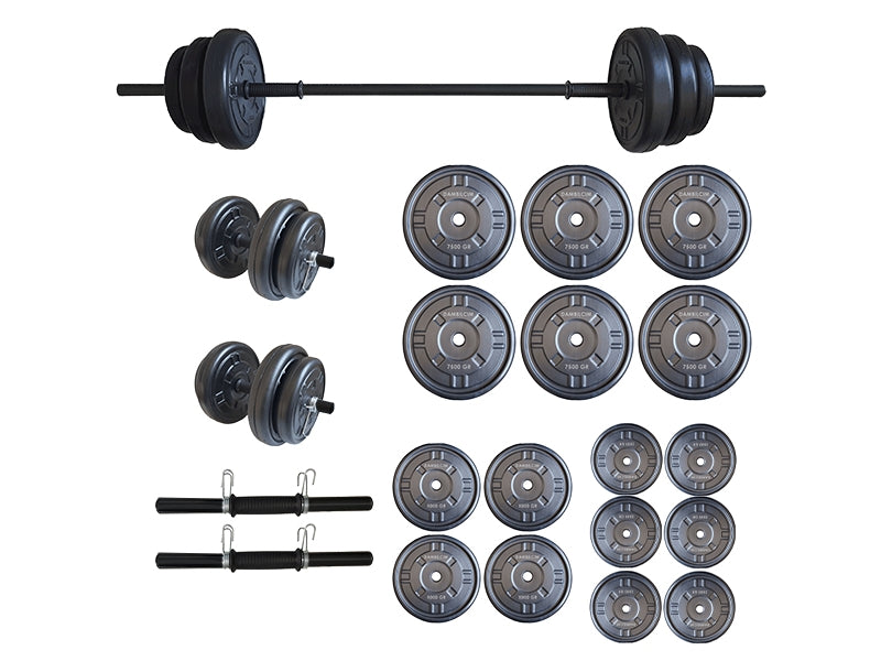 Set haltera si gantere FitTronic 85 kg GR85
