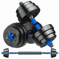 Set gantere reglabile FitTronic 20 kg, BG20, 2 gantere de 10 kg si bara de conectare inclusa, sigurante cu filet