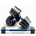Set gantere reglabile FitTronic 40 kg, BG40, 2 gantere de 20 kg si bara de conectare inclusa, sigurante cu filet