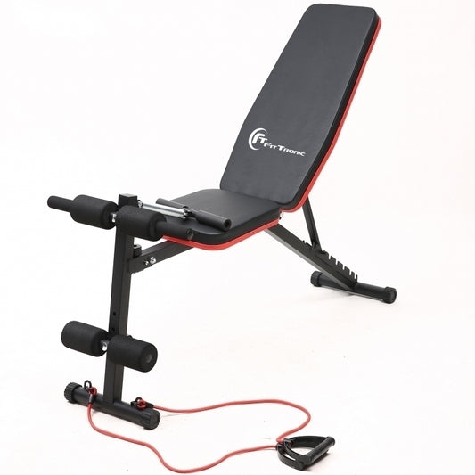 Banca de exercitii reglabila FitTronic B210, pliabila,