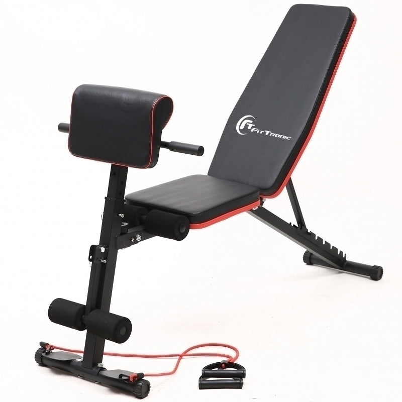 Banca de exercitii reglabila FitTronic B230, pliabila, corzi