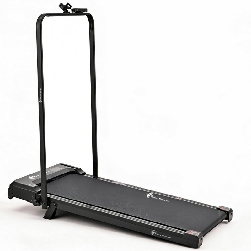 Banda de alergare electrica FitTronic® Delta Walk 100H, motor 2 CP, greutate maxima 100 kg, viteza maxima 6 km/h, inclinatie manuala, maner de sprijin, dimensiune redusa, telecomanda, design compact