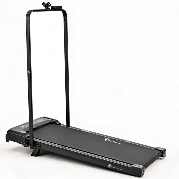 Banda de alergare electrica FitTronic® Delta Walk 100H, motor 2 CP, greutate maxima 100 kg, viteza maxima 6 km/h, inclinatie manuala, maner de sprijin, dimensiune redusa, telecomanda, design compact