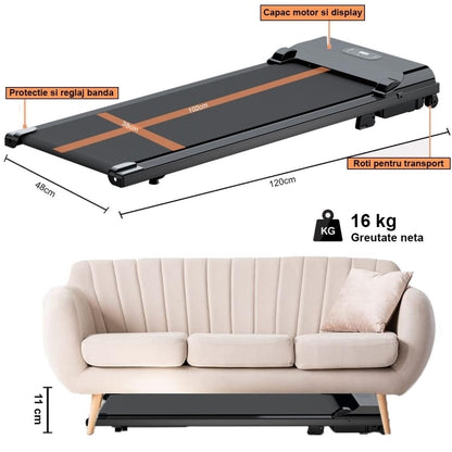 Banda de alergare electrica FitTronic K100, motor de 2.0 CP