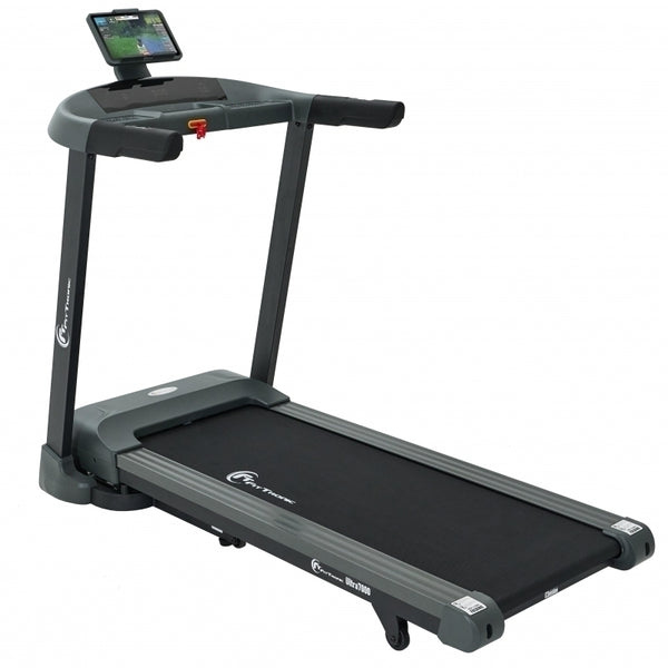 Banda de alergare electrica FitTronic Ultra 7000, motor de 4 CP, greutate suportata 130 kg, viteza 18 km, inclinatie electrica 15%, Kinomapp, FitShow, Zwift