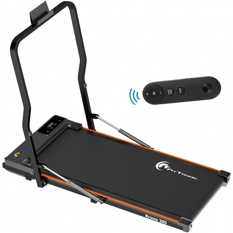 Banda de alergare FitTronic Krome 300, motor 1.5 CP, viteza maxima 8 km/h, greutate suportata 100 kg, 12 programe de antrenament