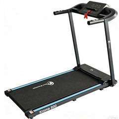 Banda de alergare FitTronic Krome 800, motor 2 CP, viteza maxima 10 km/h, greutate suportata 100 kg, 12 programe de antrenament