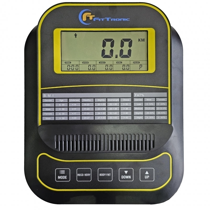 Bicicleta eliptica FitTronic 609ET, Apps Zwift, Kinomap,