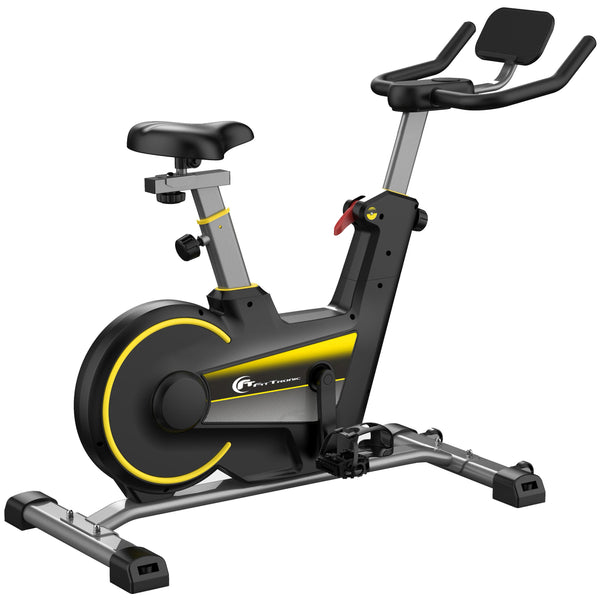 Bicicleta indoor-cycling FitTronic Krome 7, afisaj electronic, volanta 12 kg, design modern si robust