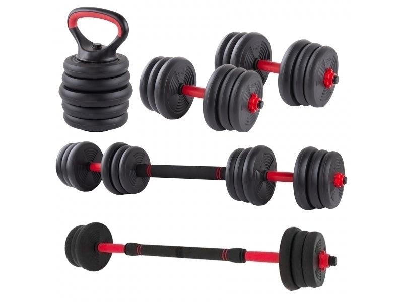 Gantera reglabila kettlebell FitTronic 6 in 1 de 20 kg KF20, cu