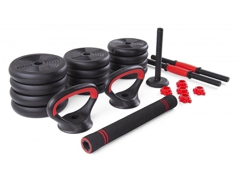 Gantera reglabila kettlebell FitTronic 6 in 1 de 20 kg KF20, cu