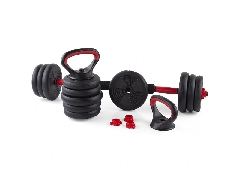 Gantera reglabila kettlebell FitTronic 6 in 1 de 20 kg KF20, cu