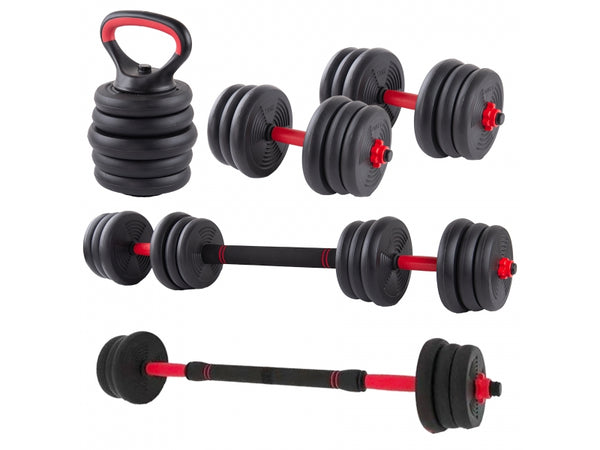 Gantera reglabila kettlebell FitTronic 6 in 1 de 30 kg KF30, cu