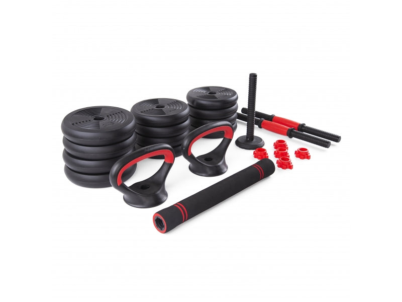 Gantera reglabila kettlebell FitTronic 6 in 1 de 30 kg KF30, cu