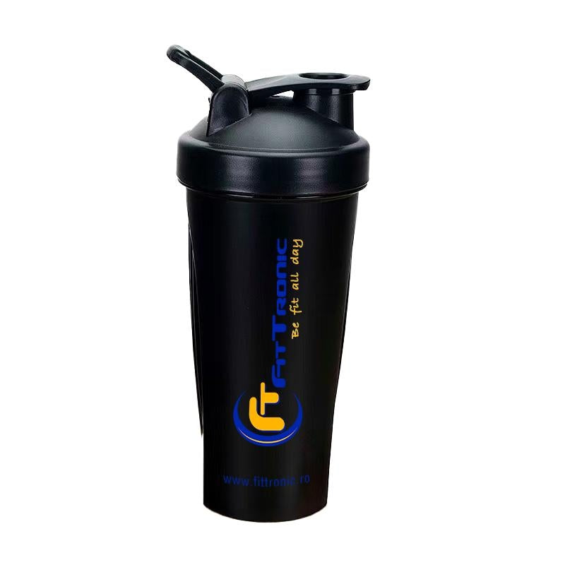 Pahar portabil tip shaker pentru fitness FitTronic C1000 black