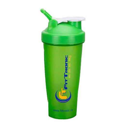 Pahar portabil tip shaker pentru fitness FitTronic C1000 green