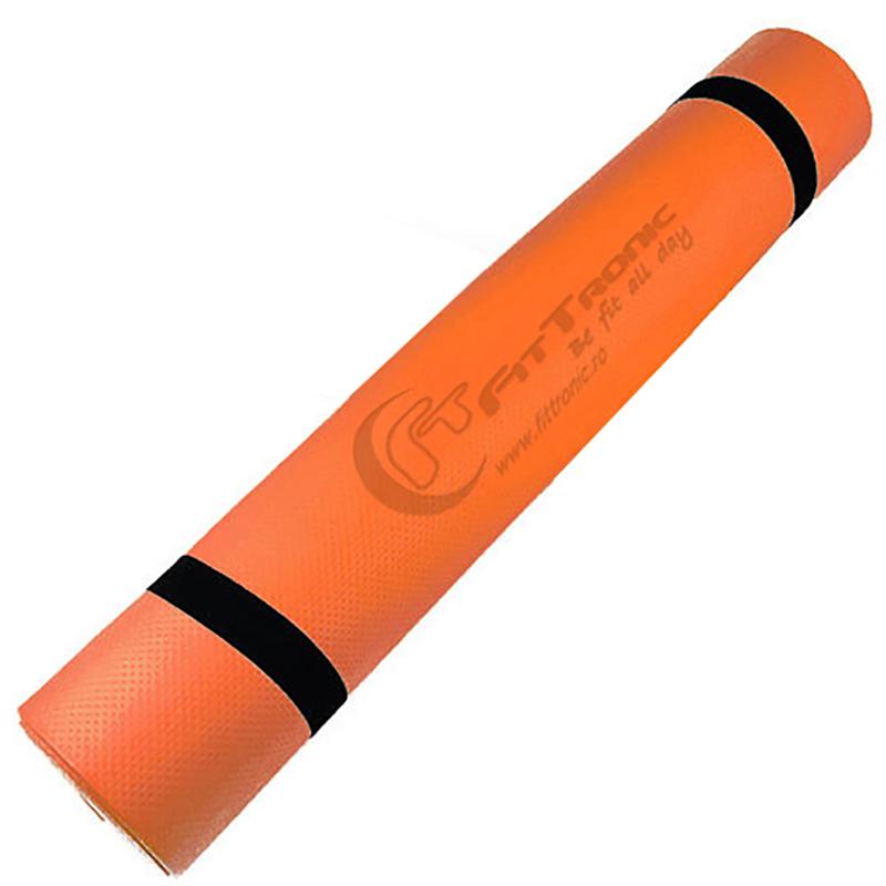 Saltea yoga FitTronic® SY5O, dimensiuni 183 x 61 cm, portocalie
