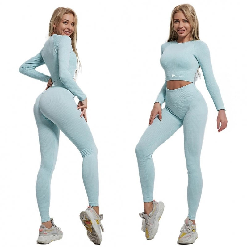 Set costum fitness FitTronic Y720 Turqoise, marimea S