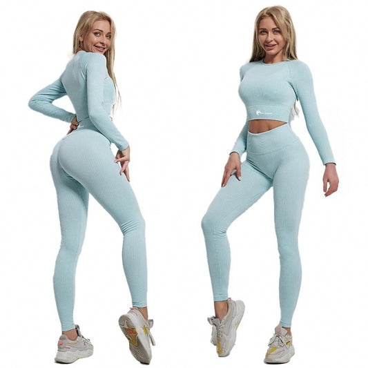 Set costum fitness FitTronic Y720 Turqoise, marimea S