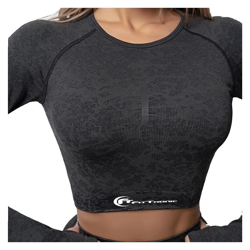 Set costum fitness FitTronic Y740 Black, marimea L, croiala