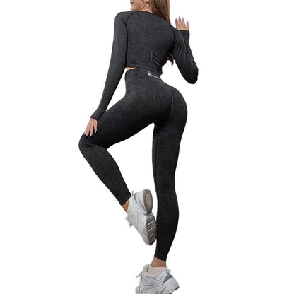 Set costum fitness FitTronic Y740 Black, marimea S