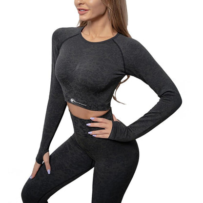 Set costum fitness FitTronic Y740 Black, marimea S