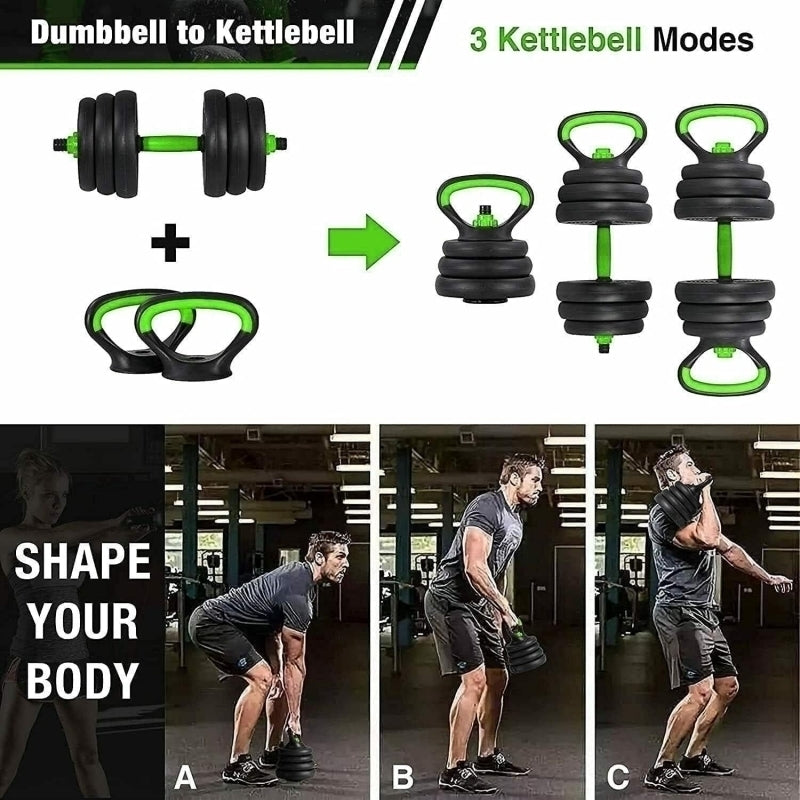 Set gantere reglabile kettlebell FitTronic 7 in 1 de 30 kg