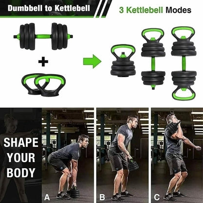 Set gantere reglabile kettlebell FitTronic 7 in 1 de 40 kg