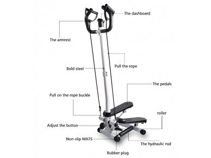 Stepper cu maner FitTronic S160M, afisaj